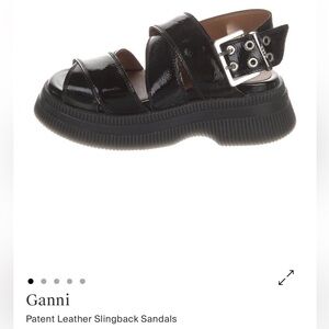 Ganni Black Platform Sandal